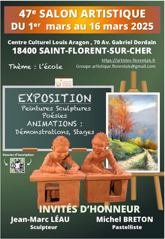 47ème Salon Artistique de Saint-Florent-sur-Cher Du 3 au 14 mars 2025