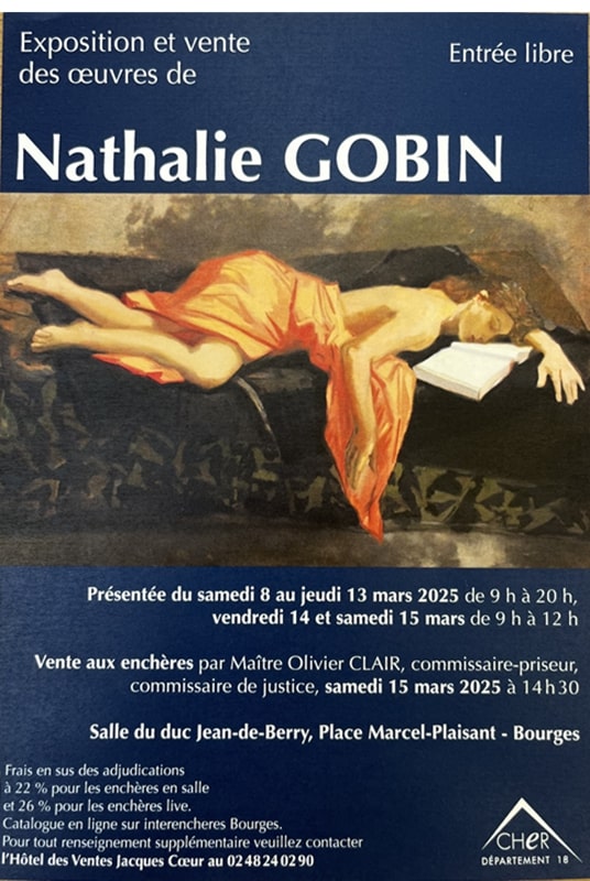 Exposition et vente des oeuvres de Nathalie Gobin Du 8 au 15 mars 2025