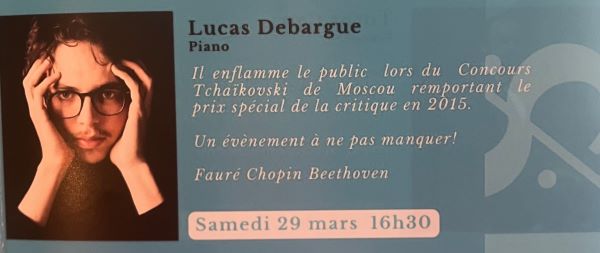 Lucas Debargue - Piano Le 29 mars 2025